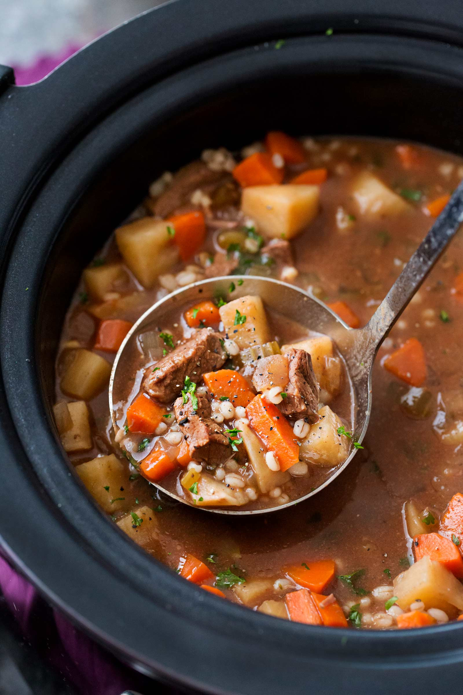 Barley Soup Recipes
 Slow Cooker Beef Barley Soup Recipe The Chunky Chef