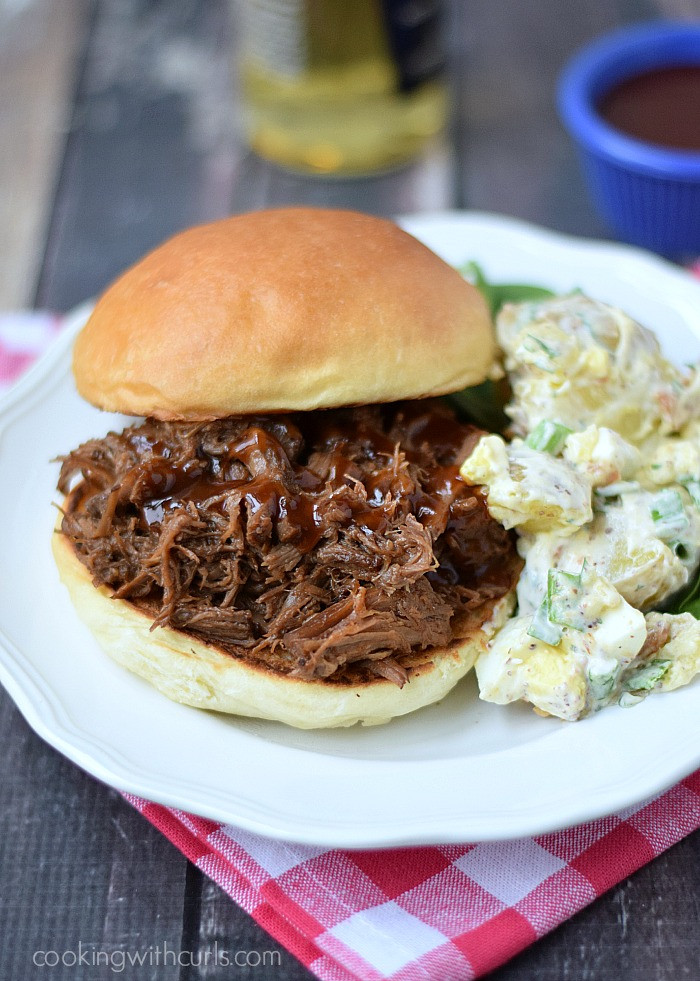 Bbq Beef Sandwiches
 Slow Cooker Barbecue Beef Sandwiches Cooking With Curls