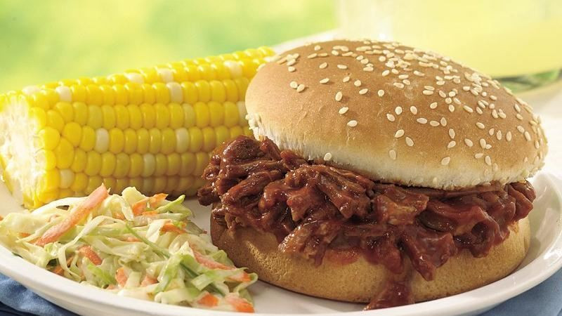 Bbq Beef Sandwiches
 Slow Cooker Beef and Pork Barbecue Sandwiches recipe from