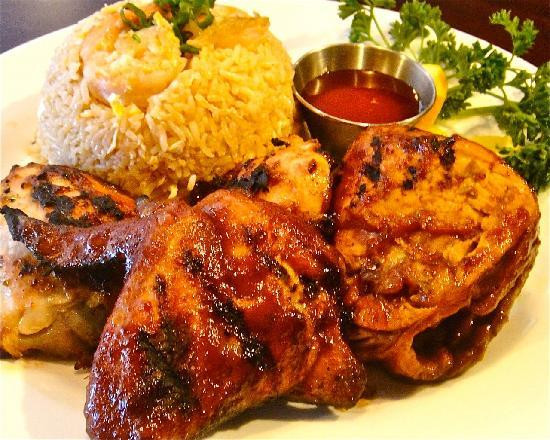 Bbq Chicken Dinner
 BBQ chicken w shrimp fried rice Picture of Thai BBQ Las