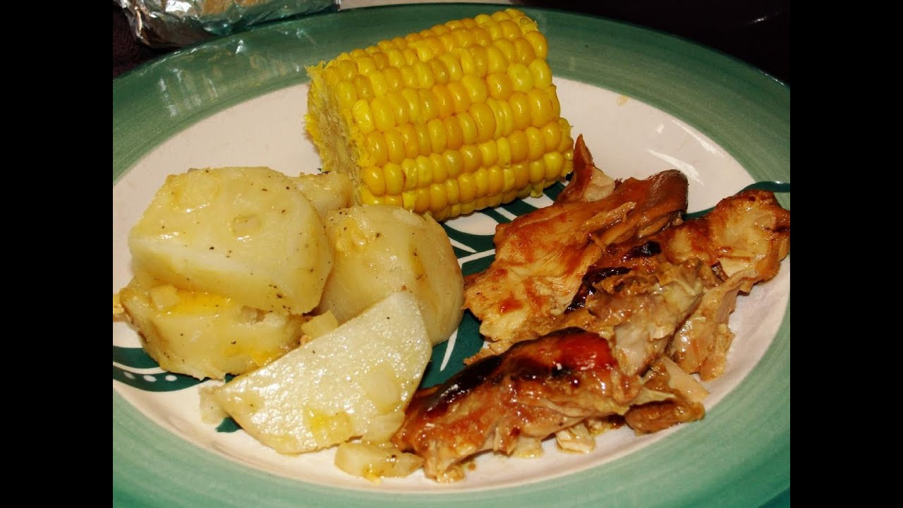 Bbq Chicken Dinner
 plete BBQ Chicken Dinner in the Slow Cooker