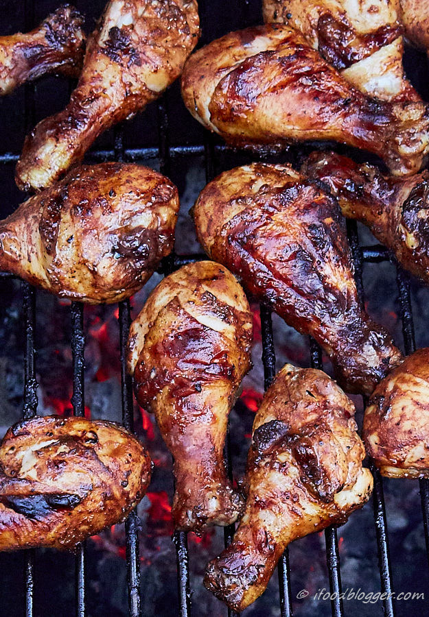 Bbq Chicken Legs On Grill
 Spicy BBQ Style Grilled Chicken Drumsticks i FOOD Blogger