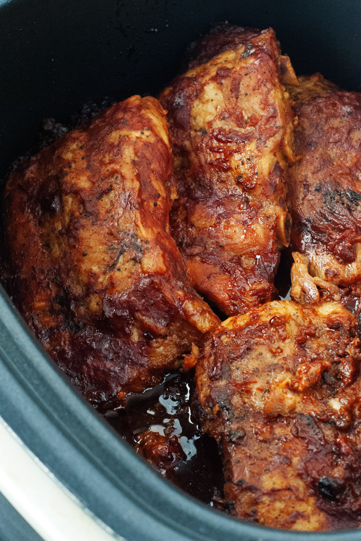 Bbq Chicken Thighs In Oven
 slow cooked bbq chicken thighs in oven