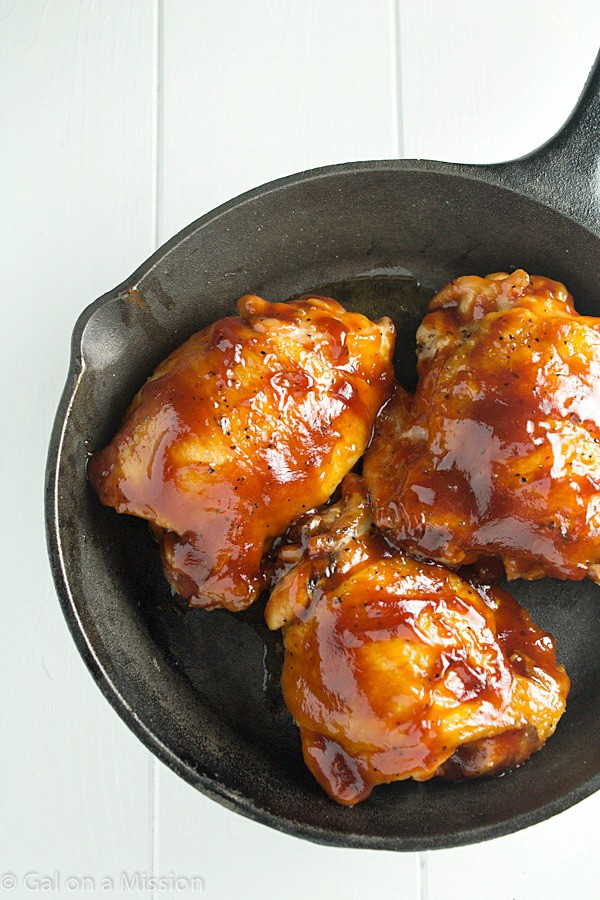 Bbq Chicken Thighs In Oven
 Baked BBQ Chicken Thighs Gal on a Mission