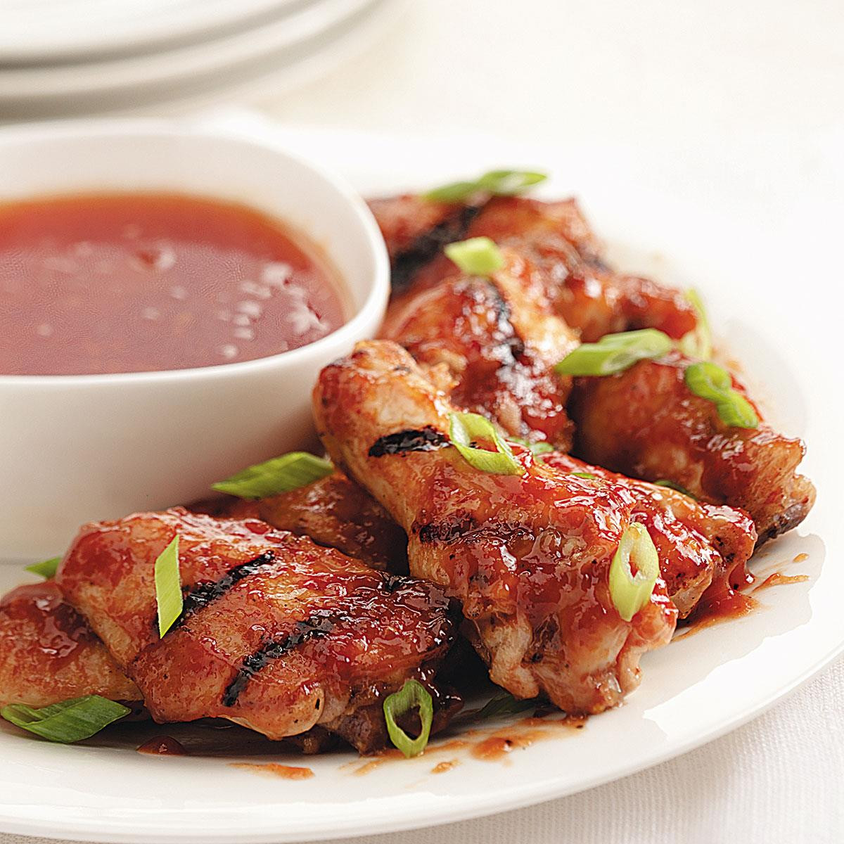 Bbq Chicken Wings Recipe
 Grilled Peach BBQ Chicken Wings Recipe