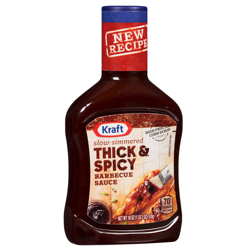 Bbq Sauce Brands
 Kraft Slow Simmered Thick & Spicy Barbecue Sauce 18oz