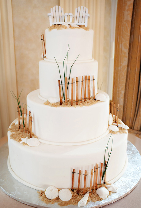 Beach Wedding Cakes
 seashell wedding cakes