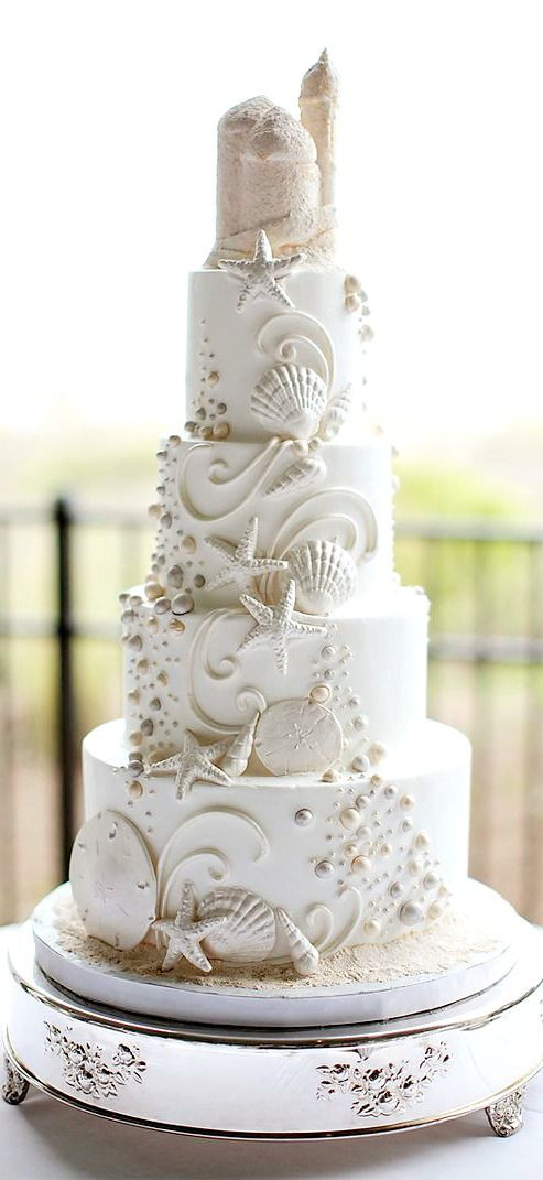 Beach Wedding Cakes
 30 White Wedding Cake Designs That Will Leave You Wanting e