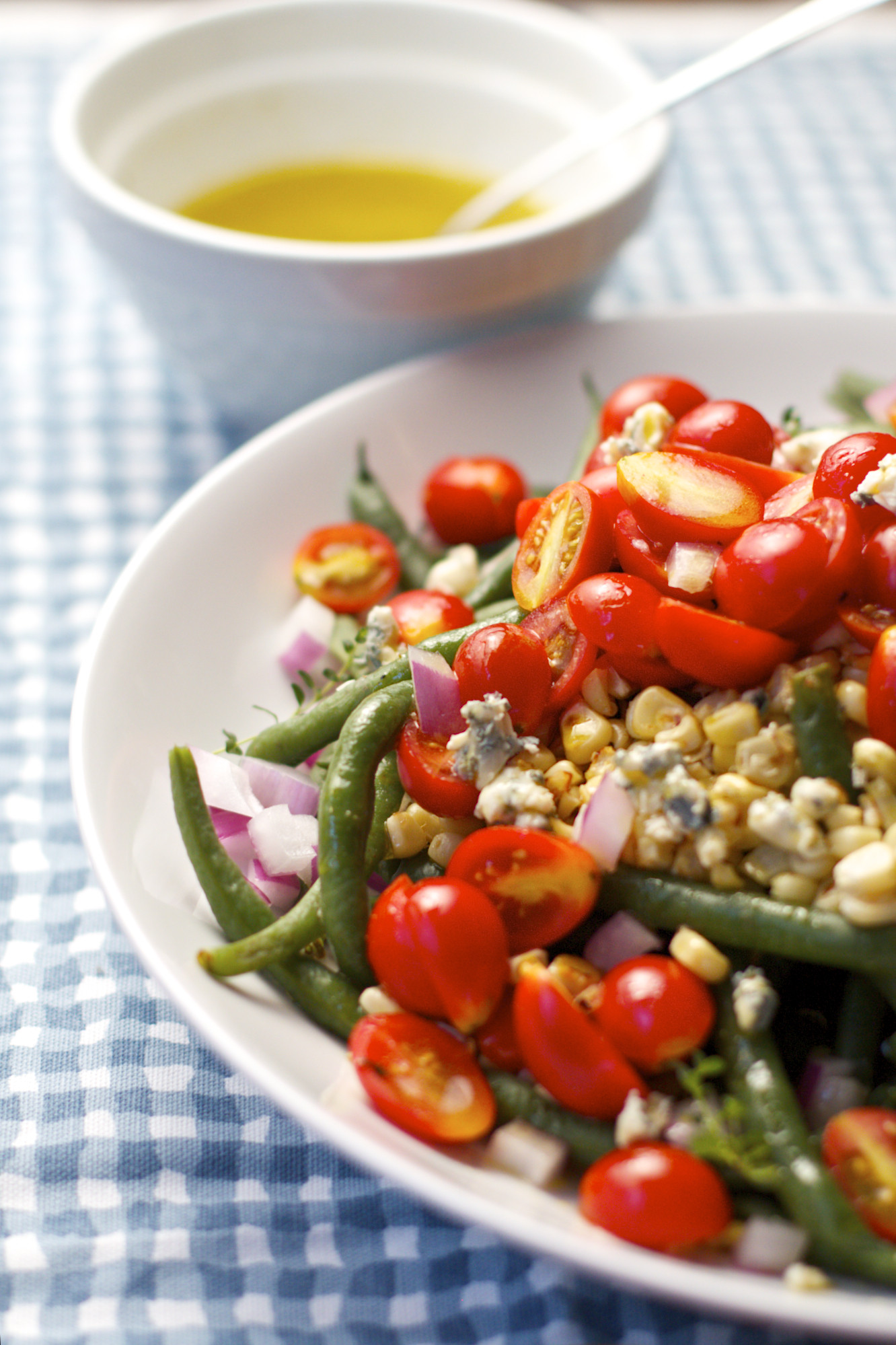 Bean Corn Salad
 Simple Green Bean Corn and Tomato Salad with Vinaigrette