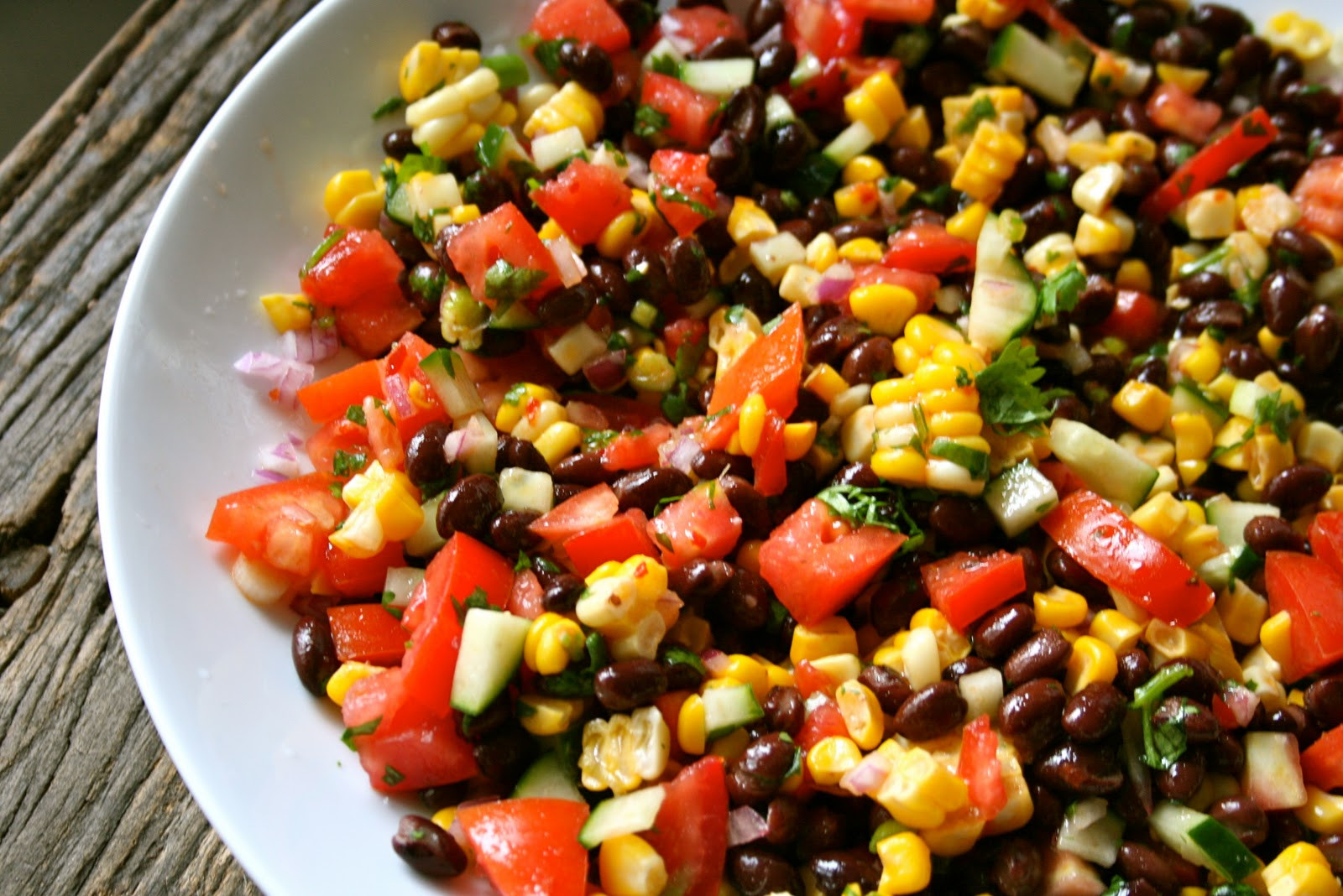 Bean Corn Salad
 Cooked By Sara Mae Mexican Bean and Corn Salad