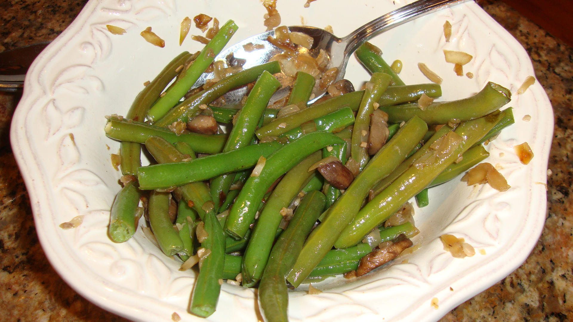 Bean Side Dishes
 Green Bean Mushroom and ion Side Dish