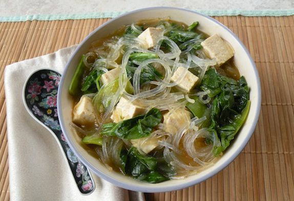 Bean Thread Noodles   Tofu Ve able Soup with Bean Thread Noodles