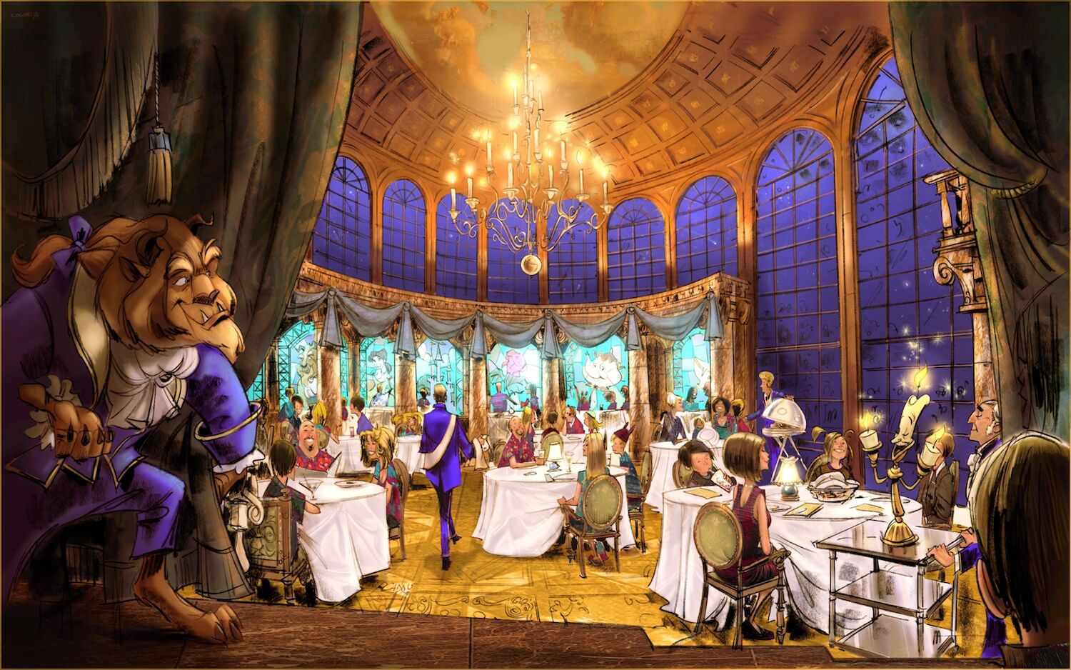 Beauty And The Beast Dinner
 Be Our Guest Restaurant menu served up by Walt Disney