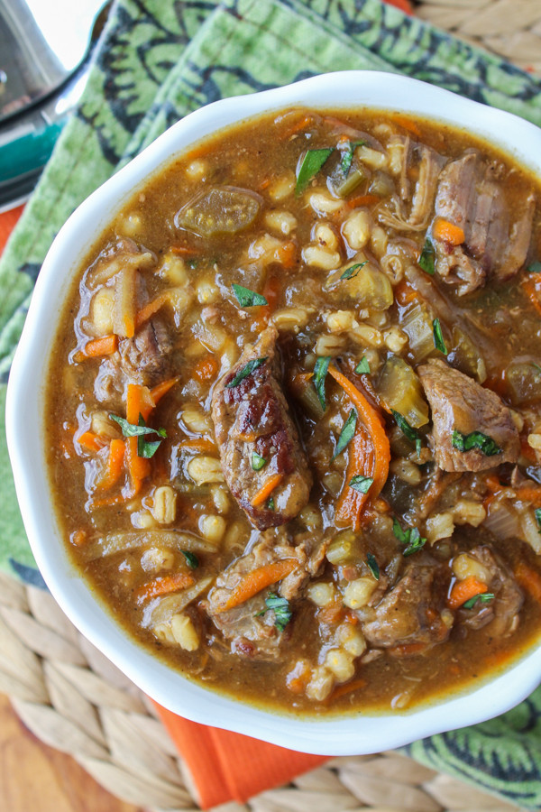 Beef And Barley Soup Recipe
 Beef Barley Soup Slow Cooker The Food Charlatan
