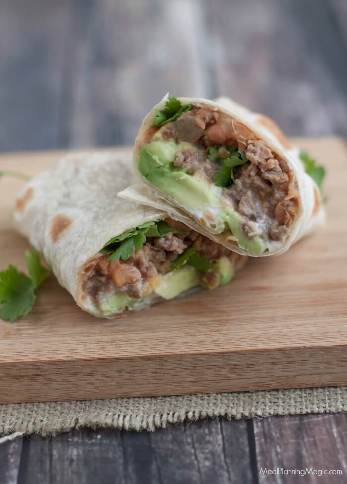 Beef And Bean Burritos
 Easy Beef and Bean Burritos