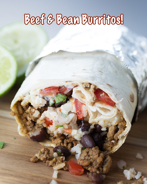 Beef And Bean Burritos
 Beef and Bean Burritos Recipe