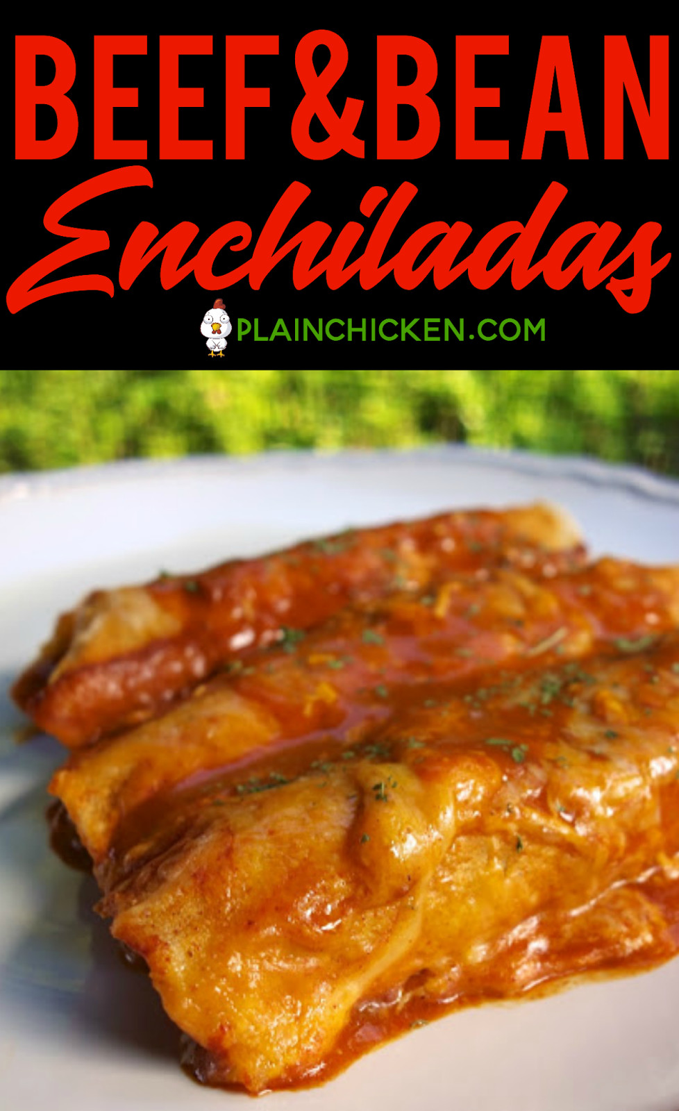 Beef And Bean Enchiladas
 Beef and Bean Enchiladas