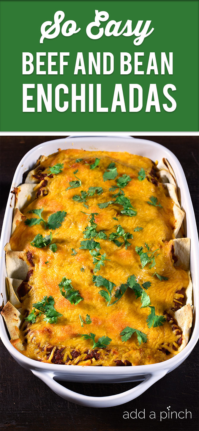 Beef And Bean Enchiladas
 Easy Beef and Bean Enchilada Recipe Add a Pinch