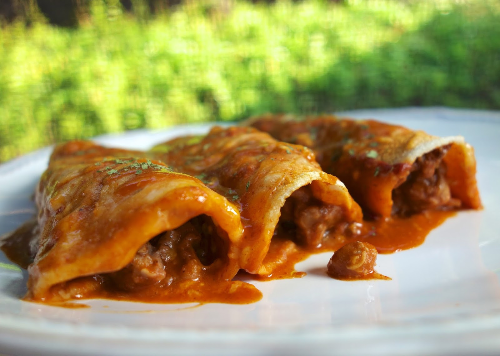 Beef And Bean Enchiladas
 Beef and Bean Enchiladas