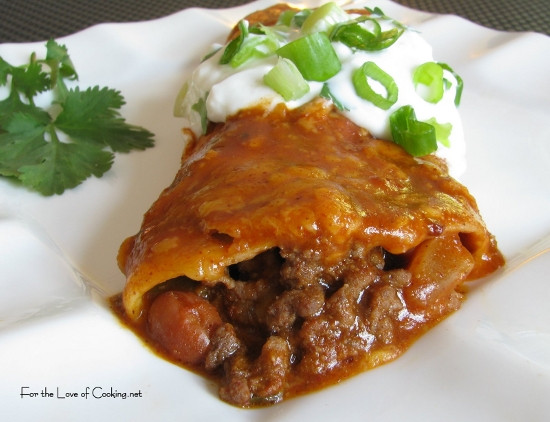 Beef And Bean Enchiladas
 Beef and Bean Enchiladas