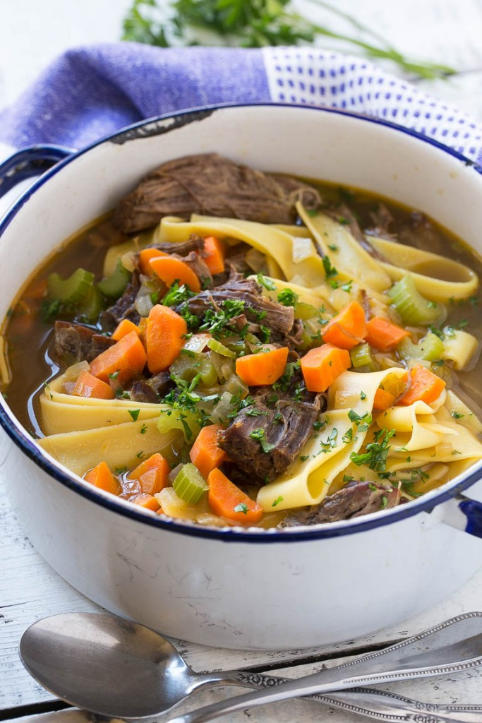 Beef And Egg Noodles
 Beef Noodle Soup Dinner at the Zoo