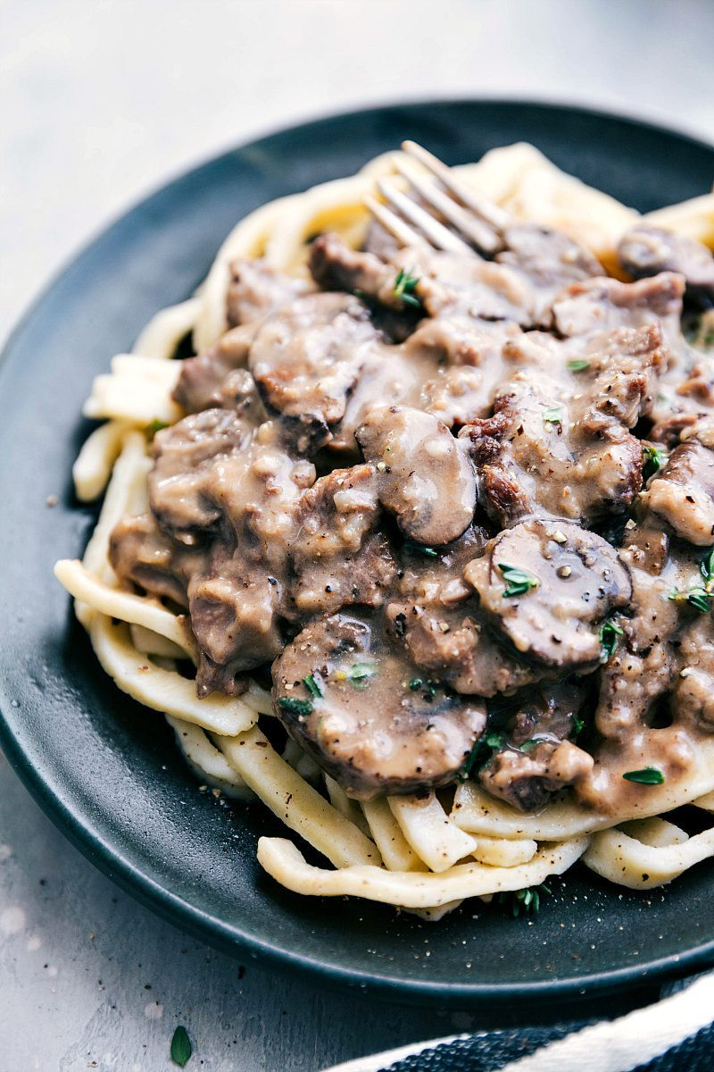 Beef And Egg Noodles
 Beef Stroganoff