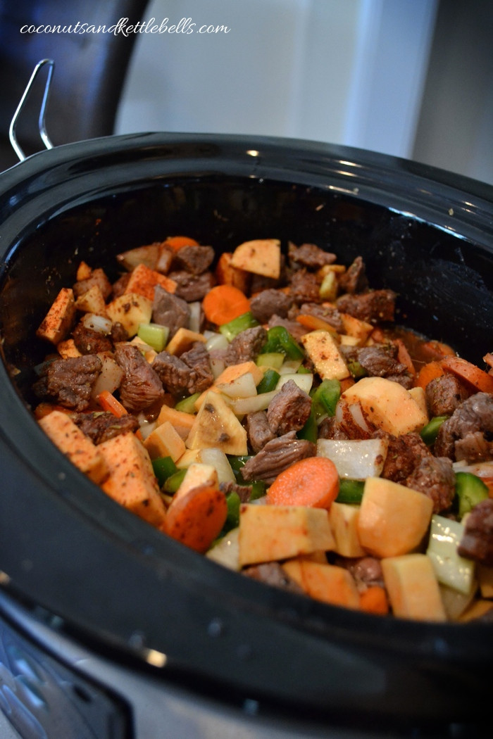 Beef And Potato Stew
 Slow Cooker Beef and Sweet Potato Stew Coconuts