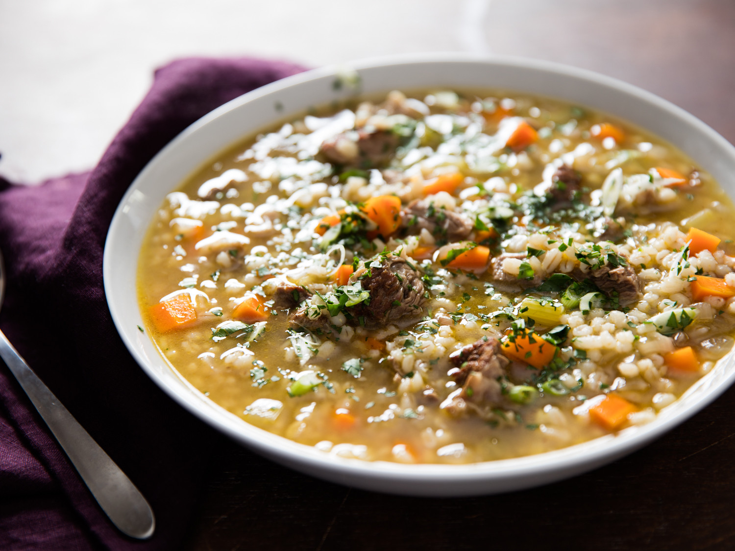 Beef Barley Soup
 Rich and Hearty Beef Barley Soup Recipe