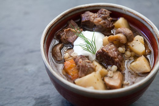 Beef Barley Stew
 Delicious Beef and Barley Stew with Mushrooms by