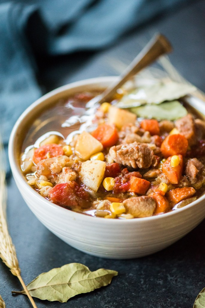 Beef Barley Stew
 Harvest Crockpot Beef & Barley Stew Apple of My Eye