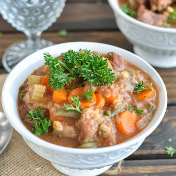 Beef Barley Stew
 Slow Cooker Beef and Barley Stew Magic Skillet