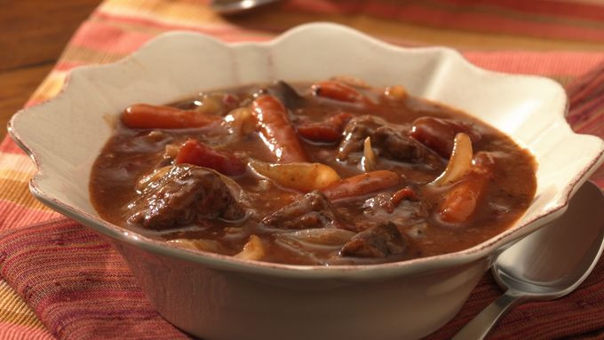 Beef Burgundy Stew
 Portobello and Beef Burgundy Stew recipe from Tablespoon