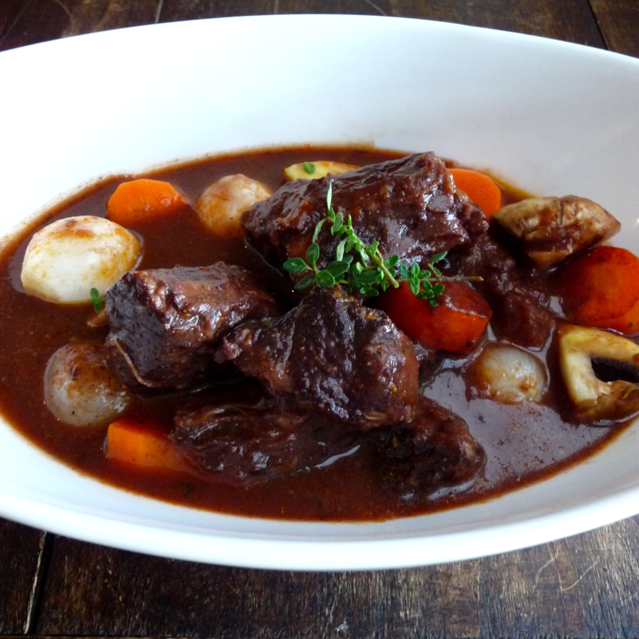 Beef Burgundy Stew
 life needs sweets Beef Bourguignon Beef Stew With Red Wine