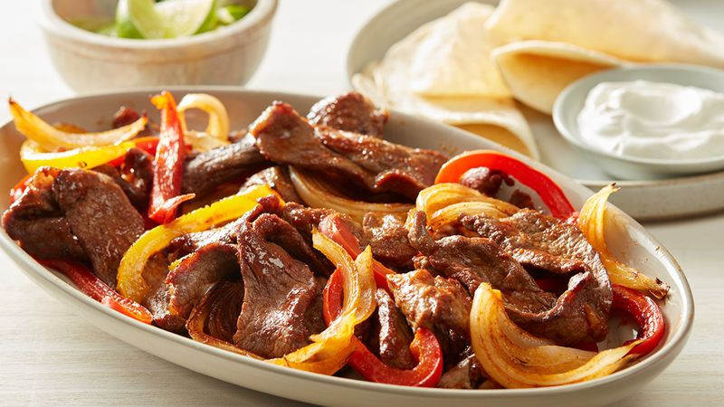 Beef Fajitas Recipe
 Easy Sheet Pan Beef Fajitas Recipe BettyCrocker