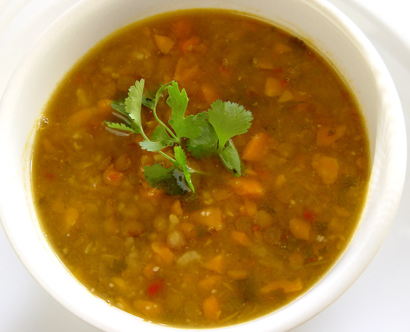 Beef Lentil Soup
 Slow Carb Beef and Lentil Soup