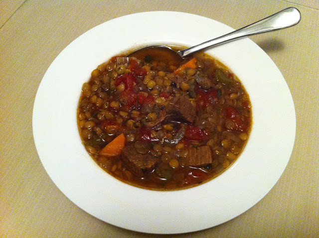 Beef Lentil Soup
 Playing With My Food Souper Sunday 16 Beef Lentil Soup