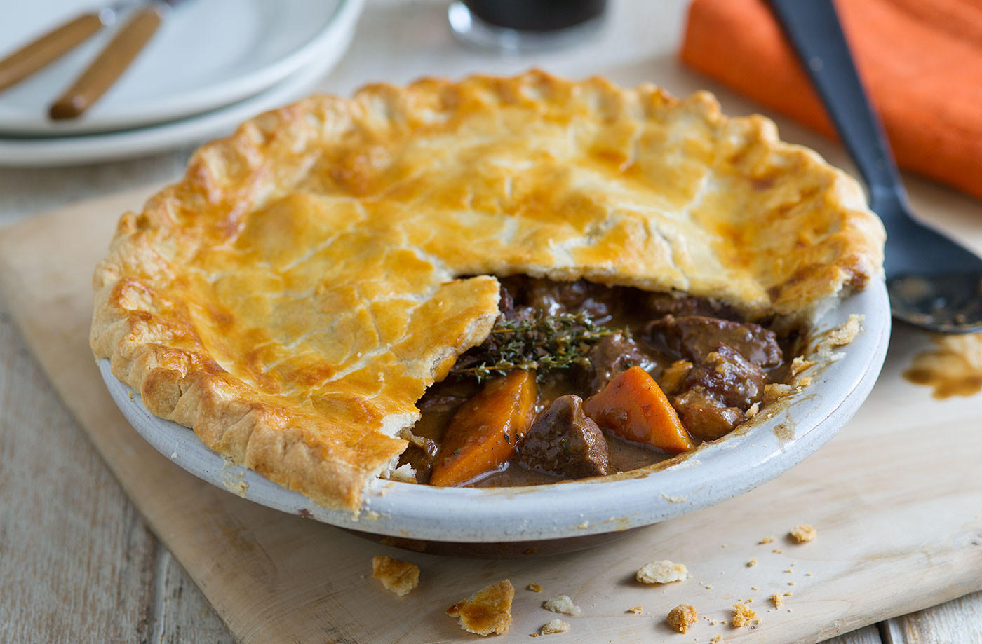 Beef Pie Recipe
 Beef and Guinness pie