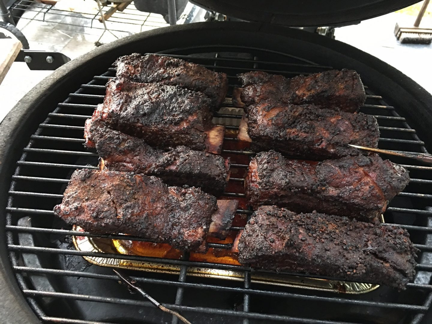 Beef Ribs On The Grill
 Smoked Beef Short Ribs on the Big Green Egg GrillGirl