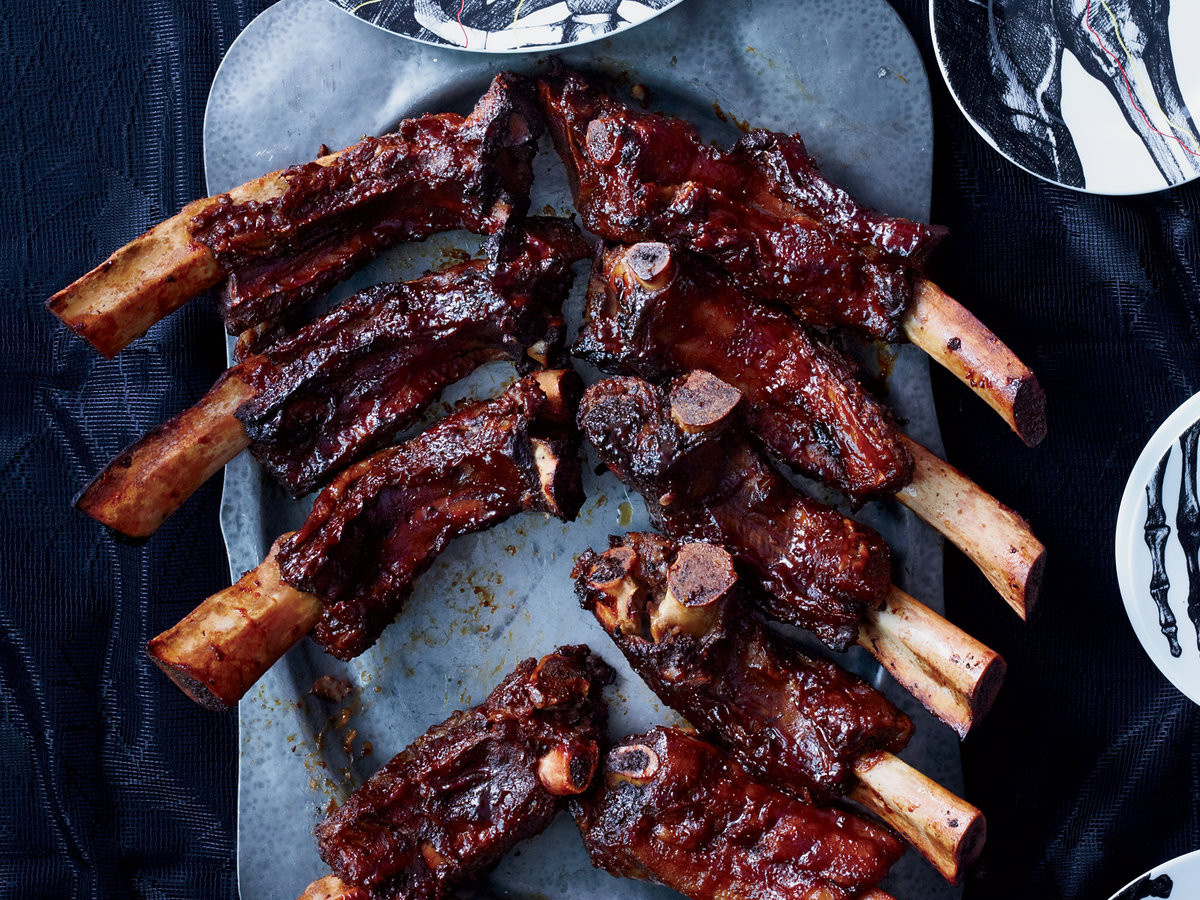 Beef Ribs On The Grill
 Grilled Beef Ribs with Smoky Sweet Barbecue Sauce Recipe