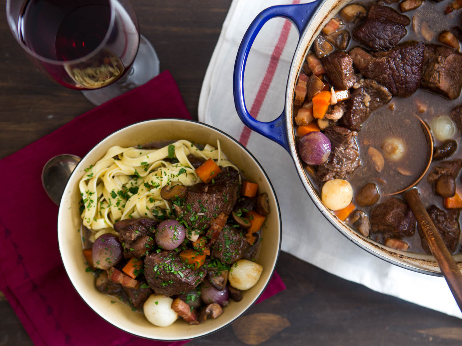 Beef Stew With Red Wine
 Boeuf Bourguignon Beef Stew With Red Wine Mushrooms and