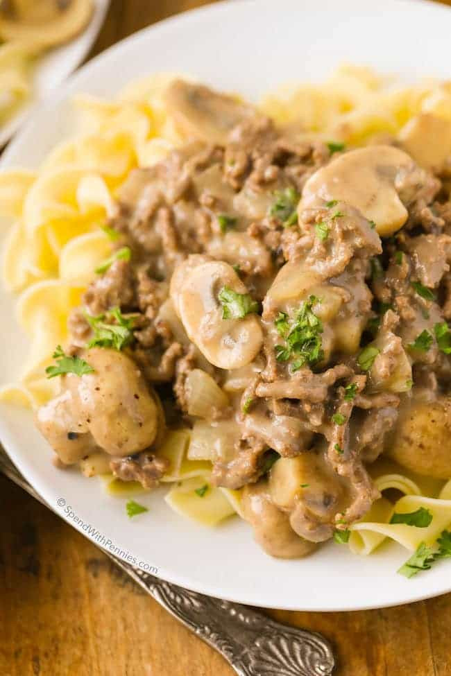 Beef Stroganoff Recipe Ground Beef
 Ground Beef Stroganoff Hamburger Spend With Pennies