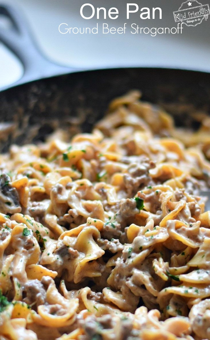 Beef Stroganoff With Ground Beef
 e Pot Ground Beef Stroganoff Recipe