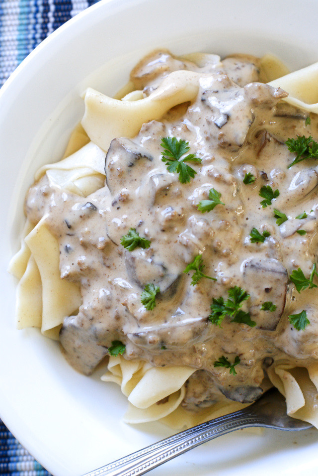 Beef Stroganoff With Ground Beef
 Mushroom Ground Beef Stroganoff