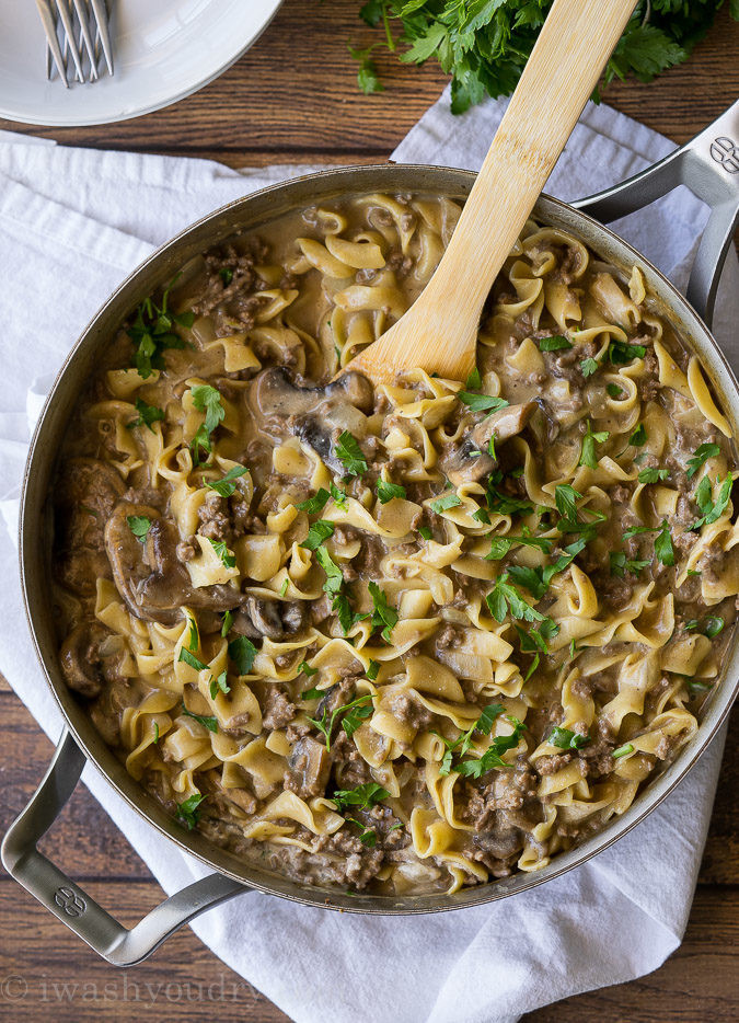 Beef Stroganoff With Ground Beef
 e Skillet Ground Beef Stroganoff