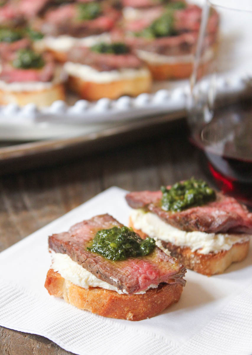 Beef Tenderloin Appetizer
 Beef Tenderloin Crostini with Whipped Goat Cheese and