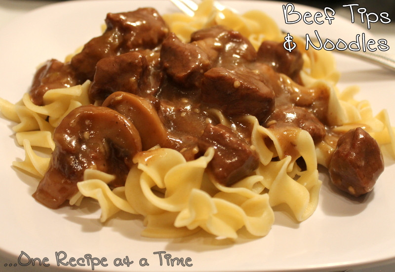 Beef Tips And Noodles Recipe
 Learning the Ropes e Recipe at a Time Beef Tips & Noodles