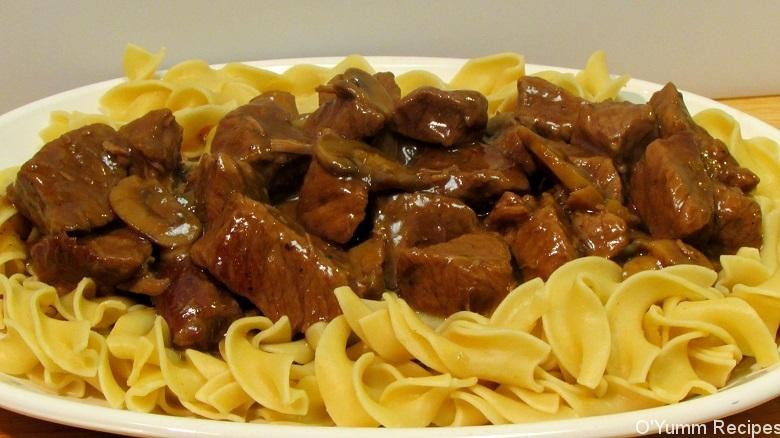 Beef Tips Over Noodles
 Beef Tips and Noodles