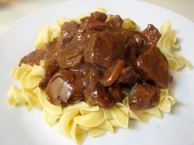 Beef Tips Over Noodles
 Rich Tender Beef Tips Just mix everything to her