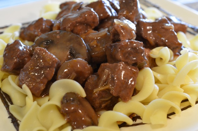 Beef Tips Over Noodles
 Beef Tips