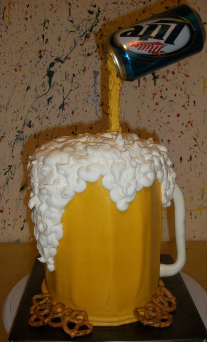 Beer Mug Cake
 Pouring Beer Cake Cake by Tracy CakesDecor